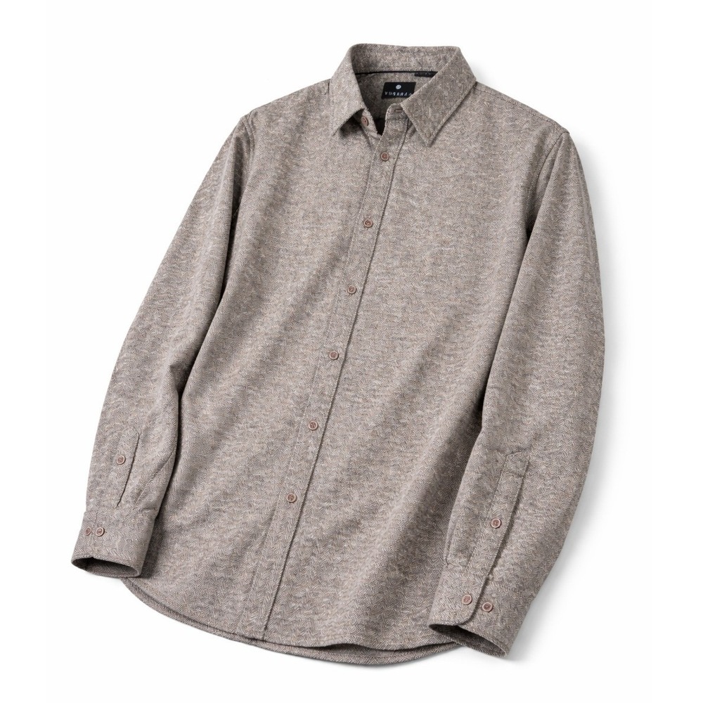 Vustra‎ Chestnut Herringbone Shirt XL Brown Cotton New With Tags